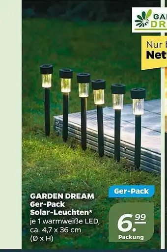 NETTO Garden Dream 6er-pack Solar-leuchten Angebot