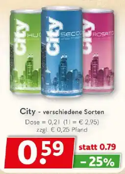 Getränkeland City - verschiedene Sorten Angebot