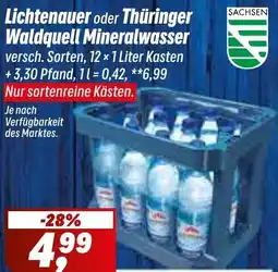 Simmel Lichtenauer oder Thüringer Waldquell Mineralwasser Angebot