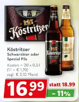 Getränkeland Köstritzer Schwarzbier oder Spezial Pils Angebot