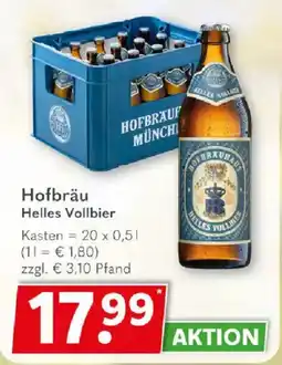 Getränkeland Hofbräu Helles Vollbier Angebot