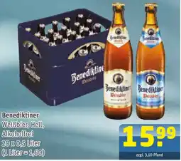 Getränke Arena Benediktiner Weißbier, Hell, Alkoholfrei Angebot