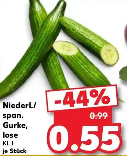 Kaufland Niederl./span. Gurke, lose Angebot