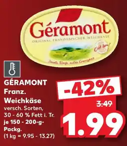 Kaufland GÉRAMONT Franz. Weichkäse Angebot