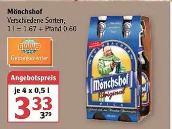 Globus Mönchshof 4x0,5L Angebot