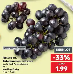 Kaufland Ital./span. Tafeltrauben, schwarz Angebot