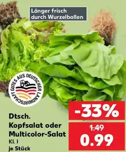 Kaufland Dtsch. Kopfsalat oder Multicolor-Salat Angebot