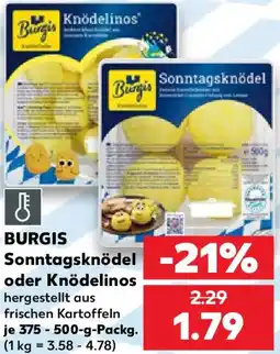 Kaufland BURGIS Sonntagsknödel oder Knödelinos Angebot