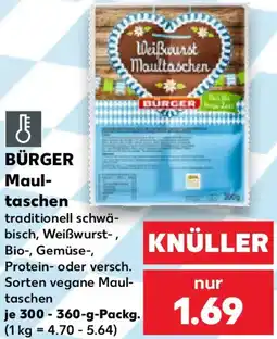 Kaufland BÜRGER Maultaschen Angebot