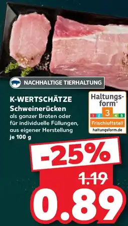 Kaufland K-WERTSCHÄTZE Schweinerücken Angebot