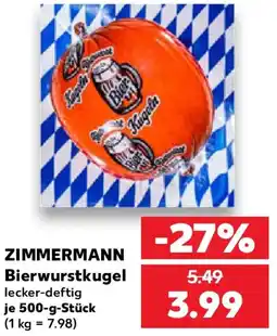 Kaufland ZIMMERMANN Bierwurstkugel Angebot