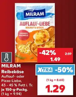Kaufland MILRAM Reibekäse Angebot