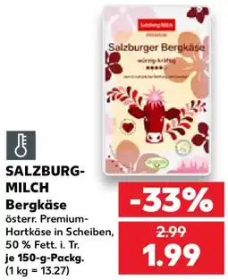 Kaufland SALZBURGMILCH Bergkäse Angebot