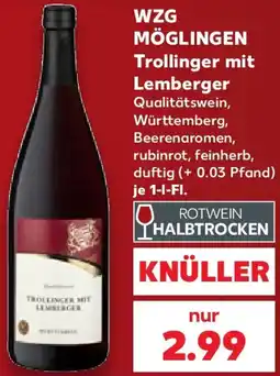 Kaufland WZG MÖGLINGEN Trollinger mit Lemberger Angebot