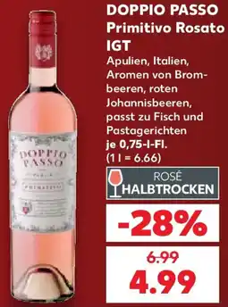 Kaufland DOPPIO PASSO Primitivo Rosato IGT Angebot