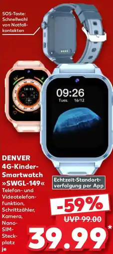 Kaufland DENVER 4G-Kinder Smartwatch SWGL-149 Angebot