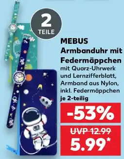 Kaufland MEBUS Armbanduhr mit Federmäppchen Angebot