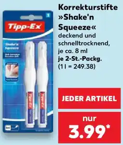 Kaufland Tipp-Ex Korrekturstifte Shake'n Squeeze Angebot