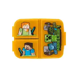 Netto Marken-Discount Minecraft Kinder Brotdose – Lunchbox mit 3 Fächern & tollem Design Angebot