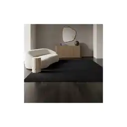 Netto Marken-Discount Kurzflorteppich Waschbar LECH, einfarbig, Schwarz, 200 x 290 cm Angebot