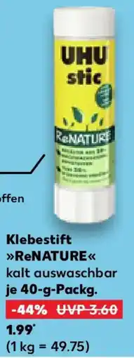 Kaufland UHU stic Klebestift ReNATURE Angebot