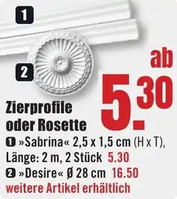 B1 Discount Baumarkt Zierprofile oder Rosette Angebot