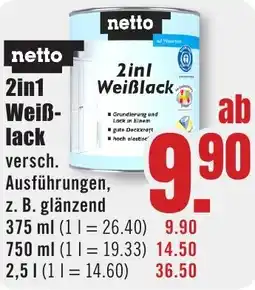 B1 Discount Baumarkt netto 2in1 Weißlack Angebot
