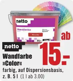 B1 Discount Baumarkt netto Wandfarbe Color Angebot