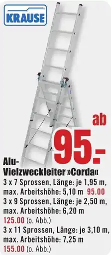 B1 Discount Baumarkt KRAUSE Alu-Vielzweckleiter Corda Angebot