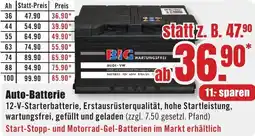 B1 Discount Baumarkt Auto-Batterie Angebot