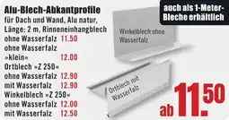 B1 Discount Baumarkt Alu-Blech-Abkantprofile Angebot