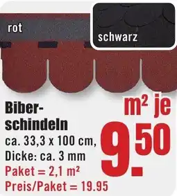 B1 Discount Baumarkt Biberschindeln Angebot