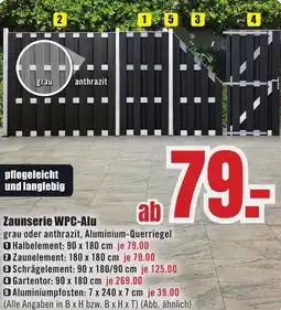 B1 Discount Baumarkt Zaunserie WPC-Alu Angebot