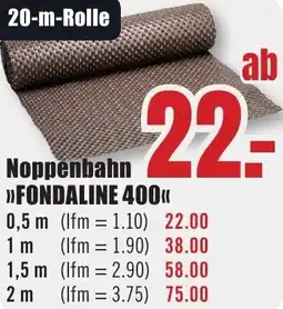 B1 Discount Baumarkt Noppenbahn FONDALINE 400 Angebot