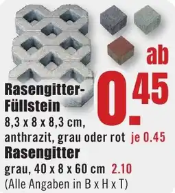B1 Discount Baumarkt Rasengitter-Füllstein Angebot