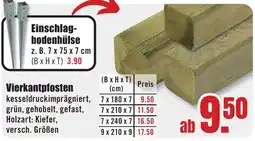 B1 Discount Baumarkt Vierkantpfosten Angebot
