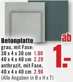B1 Discount Baumarkt Betonplatte Angebot