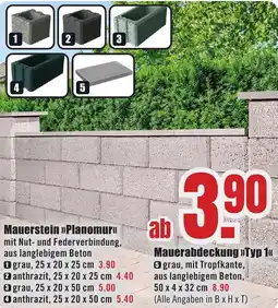 B1 Discount Baumarkt Mauerstein Planomur Angebot