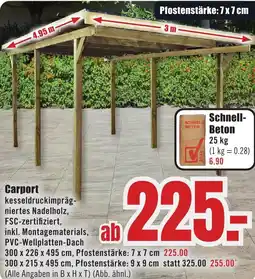 B1 Discount Baumarkt Carport Angebot