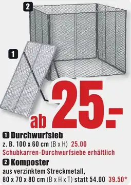 B1 Discount Baumarkt Durchwurfsieb Angebot