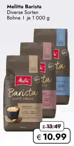 Travel Free Melitta Barista Bohnen Angebot