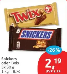 Budni Snickers oder Twix Angebot