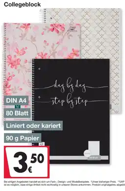Woolworth Collegeblock Angebot