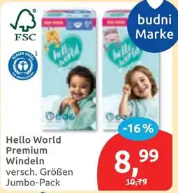 Budni Hello World Premium Windeln Angebot