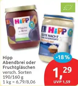 Budni Hipp Abendbrei oder Fruchtgläschen Angebot