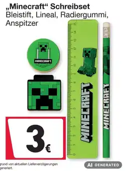 Woolworth Minecraft Schreibset Angebot