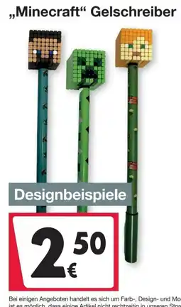 Woolworth Minecraft Gelschreiber Angebot