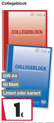 Woolworth Collegeblock Angebot