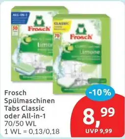 Budni Frosch Spülmachine Tabs Classic oder All-in-1 Angebot