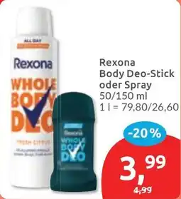 Budni Rexona Body Deo-Stick oder Spray Angebot
